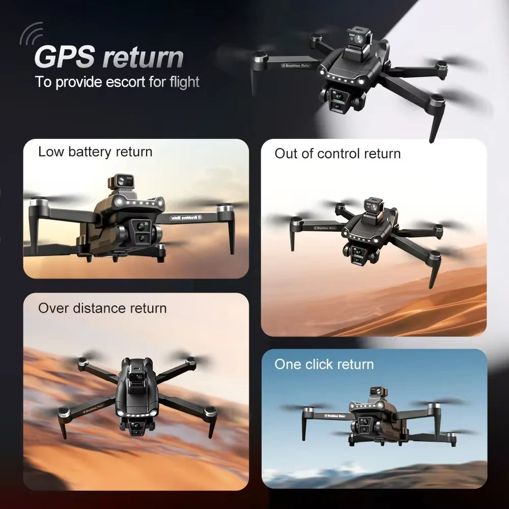 V198GPS Drone 4K Profesional FPV Brushless Laser Obstacle Avoidance Aerial Optical Foldable Quadcopter Mini 8K Dron