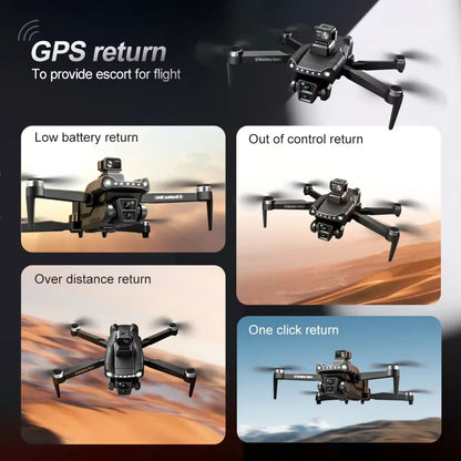 V198GPS Drone 4K Profesional FPV Brushless Laser Obstacle Avoidance Aerial Optical Foldable Quadcopter Mini 8K Dron
